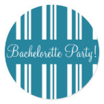 Bachelorette Party Striped Envelope Sticker Seal