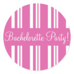 Bachelorette Party Striped Envelope Sticker Seal