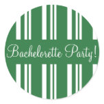 Bachelorette Party Striped Envelope Sticker Seal