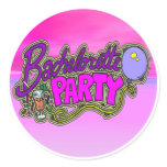 Bachelorette Party Time Round Sticker