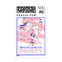 Bachelorette Party Wedding Postage Stamps