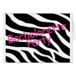 Bachelorette Party (Zebra) Greeting Cards