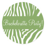 Bachelorette Party Zebra Envelope Sticker Seal