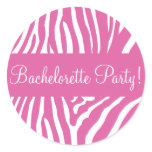 Bachelorette Party Zebra Envelope Sticker Seal