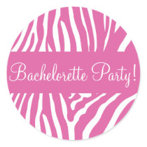 Bachelorette Party Zebra Envelope Sticker Seal by hummingbirdcake Bachelorette Party Zebra Envelope Sticker Seal