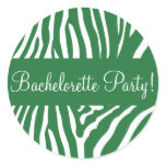 Bachelorette Party Zebra Envelope Sticker Seal