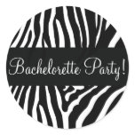 Bachelorette Party Zebra Envelope Sticker Seal