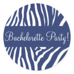 Bachelorette Party Zebra Envelope Sticker Seal