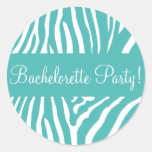 Bachelorette Party Zebra Envelope Sticker Seal