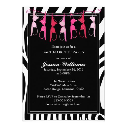 Bachelorette Party | Zebra Invites