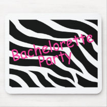 Bachelorette Party (Zebra) mousepads
