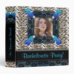Bachelorette Photo Binder Album Zebra Lace Blue