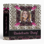 Bachelorette Photo Binder Album Zebra Lace Pink