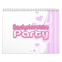 bachelorette púrpura rosado que casa la diversión  calendario