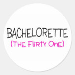 Bachelorette The Flirty One Round Stickers