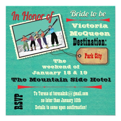 Bachelorette Weekend Getaway Party Invitations