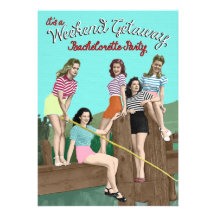 Bachelorette Weekend Getaway Party Invitations