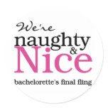 Bachelorettes Final Fling Pink Stickers