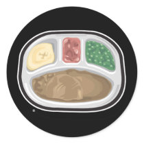 Bachelor's Dinner Tv Frozen Entree Round Stickers