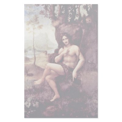 Bachus By Leonardo Da Vinci (Best Quality) Stationery by Artcollection