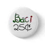 Baci (Kisses) 25 Cents Buttons
