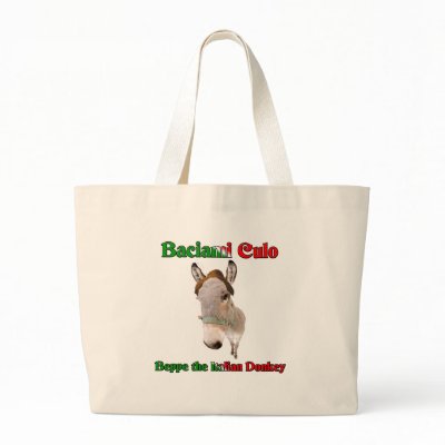 Baciami Culo Canvas Bags by claybuster