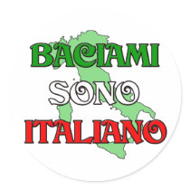 Baciami Italiano (Kiss Me I'm Italian) stickers by claybuster Baciami Italiano (Kiss Me I'm Italian) stickers
