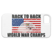 Back 2 Back World War Champs US Flag iPhone 5 Case