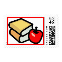 BACK 2 SCHOOL RED APPLE BOOKS EDUCATION PRIMARY EL POSTAGE STAMPS
