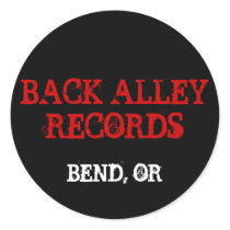 BACK ALLEY RECORDS, BEND, OR stickers