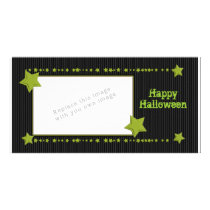 Back and Green Halloween Design photo cards