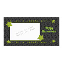 Back and Green Halloween Design photo cards