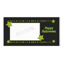 Back and Green Halloween Design photo cards