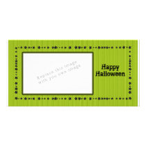 Back and Green Halloween Design photo cards