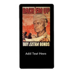 Back 'Em Up World War 2 Personalized Shipping Labels