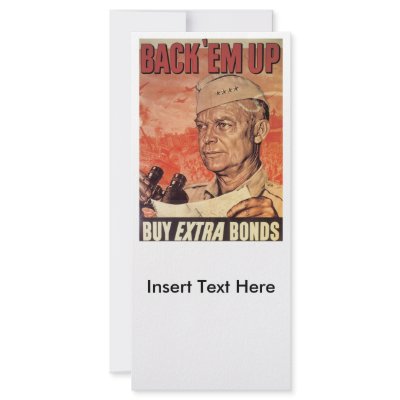 Back 'Em Up World War 2 Rack Card by worldwar2gifts
