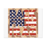 Back from Iraq camouflage american flag Postcard