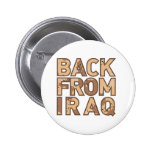 Back from Iraq camouflage Button