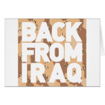 Back from Iraq camouflage Card