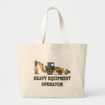 BACK HOE LOADER TOTE BAGS