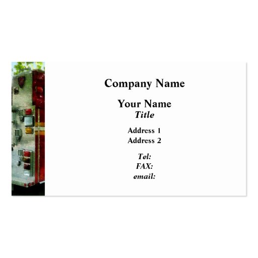Back of Fire Truck Business Cards (front side)