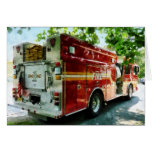 Back of Fire Truck Greeting Cards