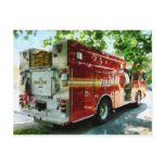 Back of Fire Truck Post Card
