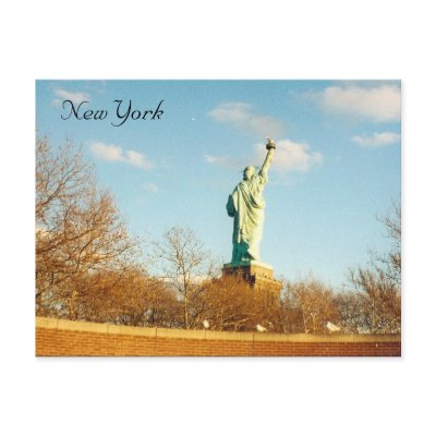 back of liberty post card by cardart