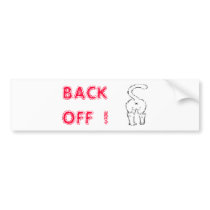 BACK OFF BUTT RED BUMPERSTICKER