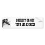 Back Off Funny Horse Bumper Sticker