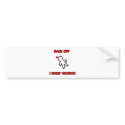 Back Off I Know Voodoo Doll Magic Spell Haitian bumper stickers by inquester Back Off I Know Voodoo Doll Magic Spell Haitian bumper stickers