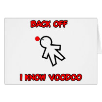 Back Off I Know Voodoo Doll Magic Spell Haitian cards