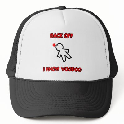 Back Off I Know Voodoo Doll Magic Spell Haitian Hat by inquester