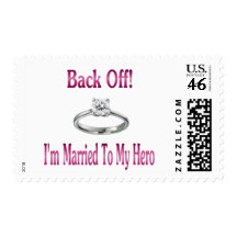 back off im married to my hero stamp